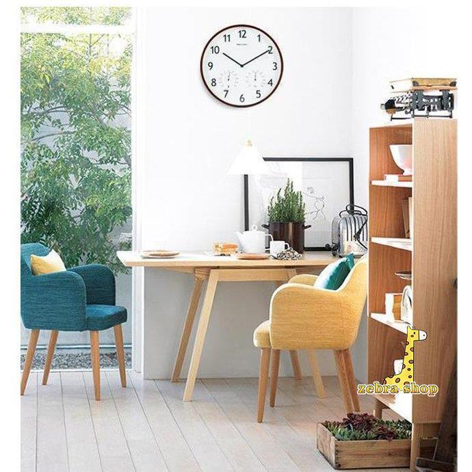 温湿計付き掛け時計　壁掛け時計　ウォールクロック　温度計　湿度計　モダン　シンプル　静音　北欧　..