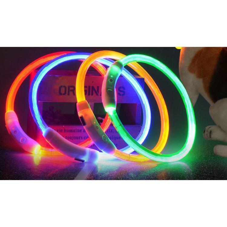 犬 首輪 光る 光る首輪 カラー ペット 猫 LED ライト リード 光 点灯 蛍光 小型犬 中型犬 大型犬 USB充..