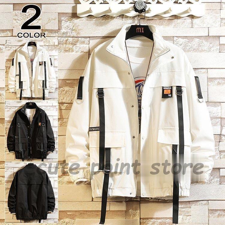 コーチ メンズ おしゃれ アウター ライト ブルゾン ジャンパー ポケット付き 白 大きくサイズ