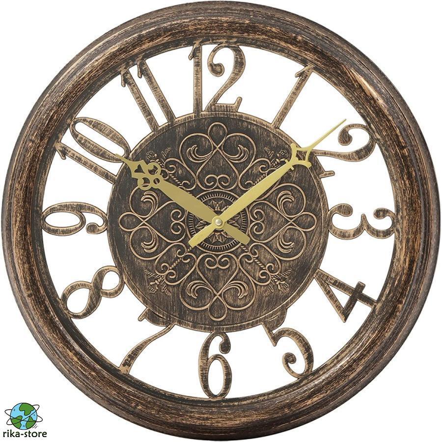 壁掛け時計 掛け時計 おしゃれ 静音 レトロ時計 北欧 大型 アンティーク風 レトロ ギフト インテリア 時計