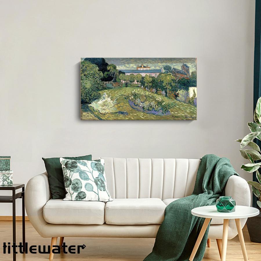 ゴッホ ファブリックパネル 絵画 インテリア ファブリック 絵 「ドービニーの庭」 30×50cm オシャレ 壁絵 ホテル