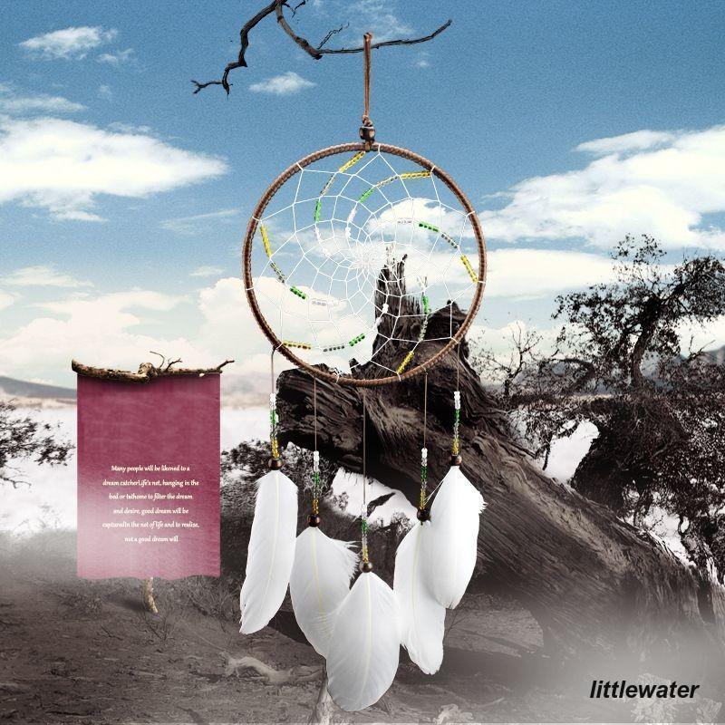 ドリームキャッチャー ウォールインテリア 魔除け お守り フェイクフェザー ウォールデコレーション アジアン雑貨 インテリア雑貨 インテリア 飾り 装