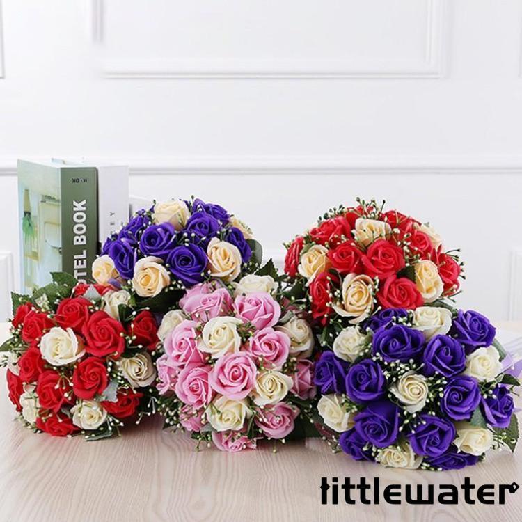 3本セット ウエディングブーケ 安い 結婚式 花嫁 ブーケ 造花 花束 ブライダルブーケ ウェディング アレンジメント アートフラワー インテリアフラ