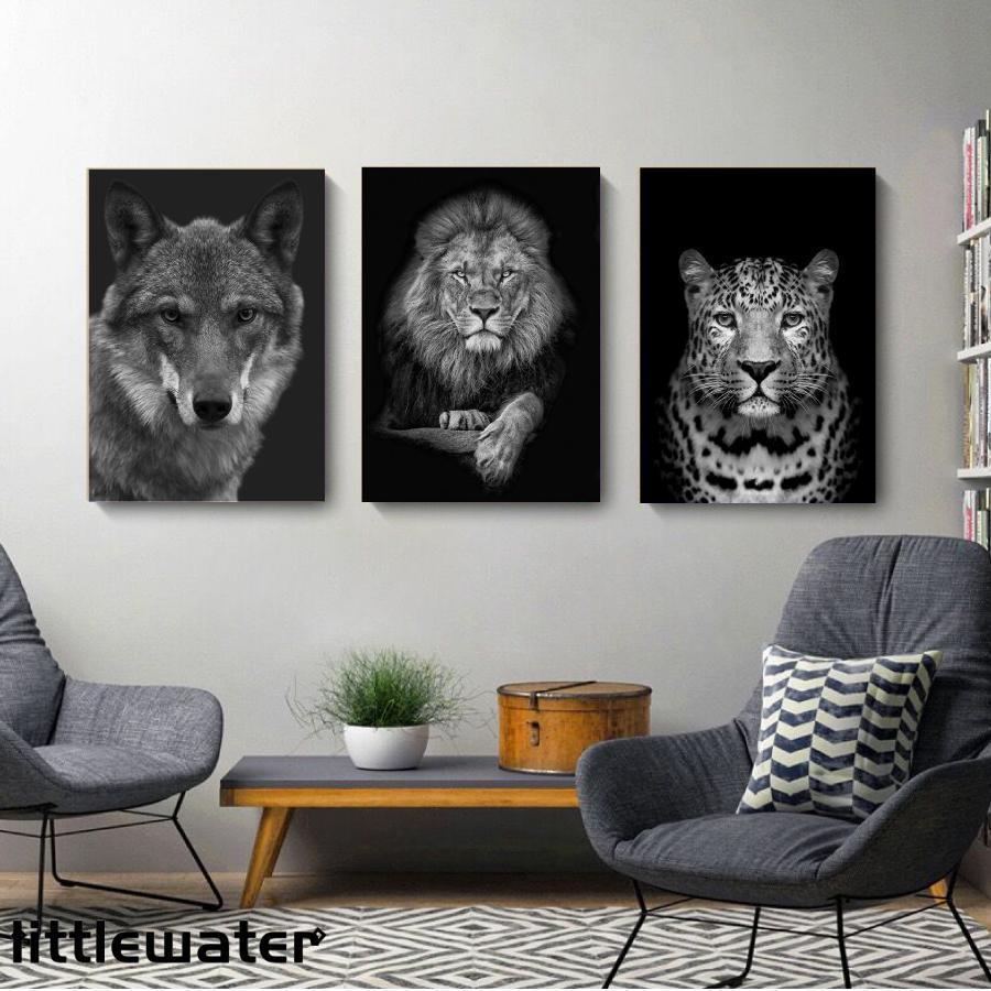 モノトーン 写真 アニマル ライオン オオカミ ゴリラ ヒョウ ファブリック オシャレ インテリア アートパネル プレゼント