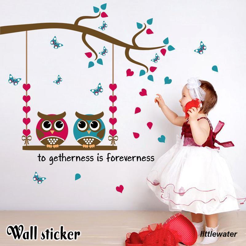 ウォールステッカー ウォールシール 壁シール 壁紙シール 写真枠 壁面装飾 壁装飾 室内装飾 フクロウ ..