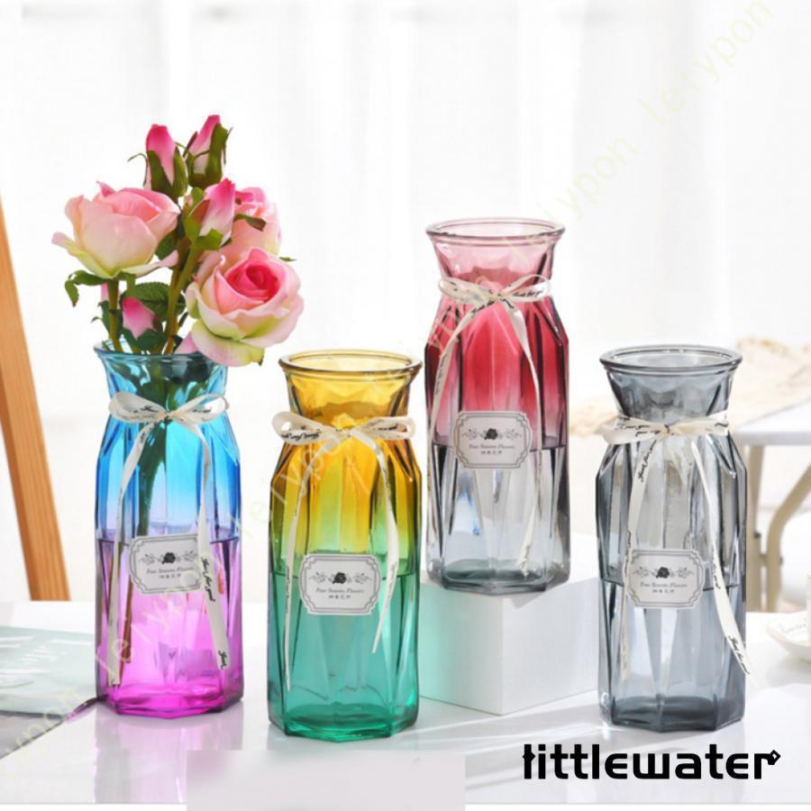 花瓶 花びん 透明 フラワーベース 一輪挿し 高さ24cm ガラスボトル 北欧 モダン 大きい シンプル おしゃれ インテリア フラワー 花束 リビング 水栽培