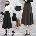 ロングスカート 冬服 秋服 レディース ボトムス フレアスカート ロング丈 ツイード プリーツ アシメツイードスカート