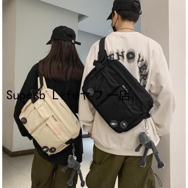 ショルダーバッグメンズ大きめ帆布メ...