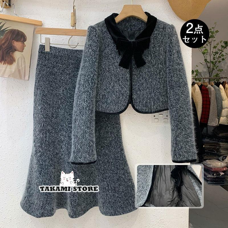 ツイード ワンピス フォーマル入学式 卒業式 卒園式 ママ スーツセット 入園式 レディース 七五三 お宮参り 大きいサイズ