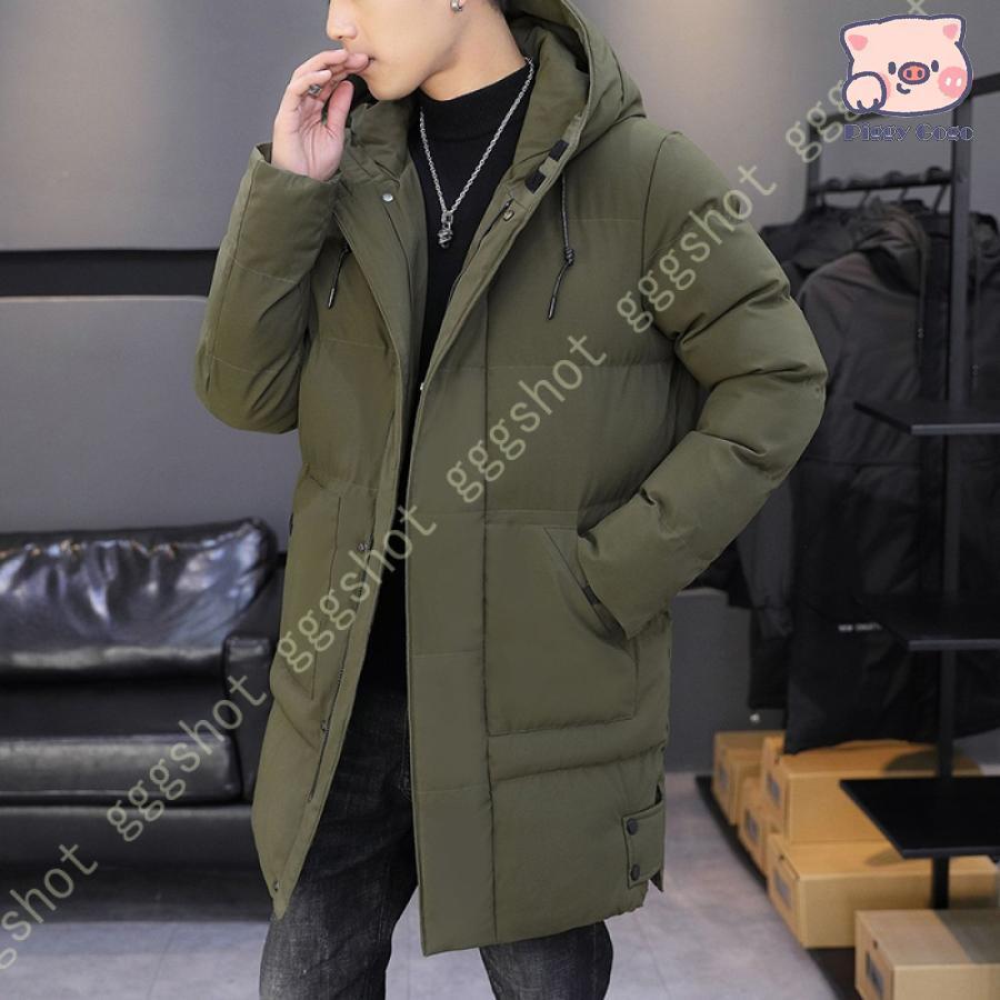 ダウンコート メンズ ロングコート キルティング フード付き 中綿 無地 防風 防寒 撥水 暖かい ボリューム ビジネス カジュアル 通勤 通学 おしゃれ 秋冬...