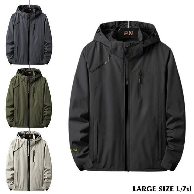 マウンテンパーカー ウィンドブレーカー メンズ フード アウター ブルゾン ナイロン 撥水 防風 防水 コート 秋 秋服