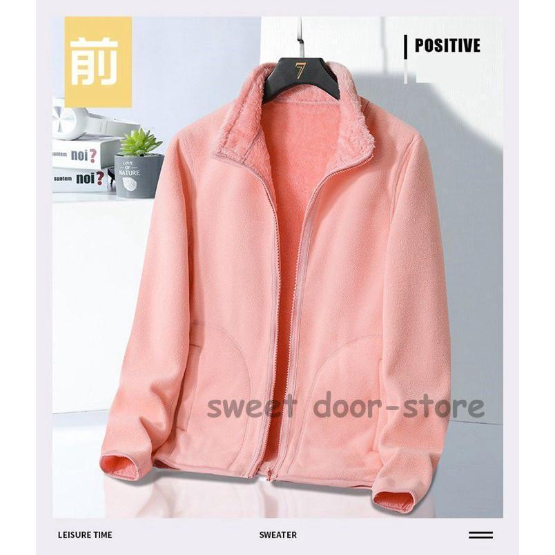 フリース メンズ レディース 防寒 あったか厚手 フリースジャンパー 無地 男女兼用 防寒 厚手 ブルゾン