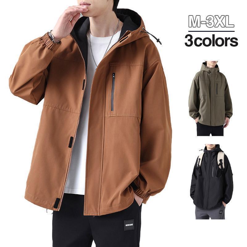 マウンテンパーカー メンズ 春秋 秋服 ナイロンジャケット メンズ ウインドブレーカー ブルゾン 防風 ..