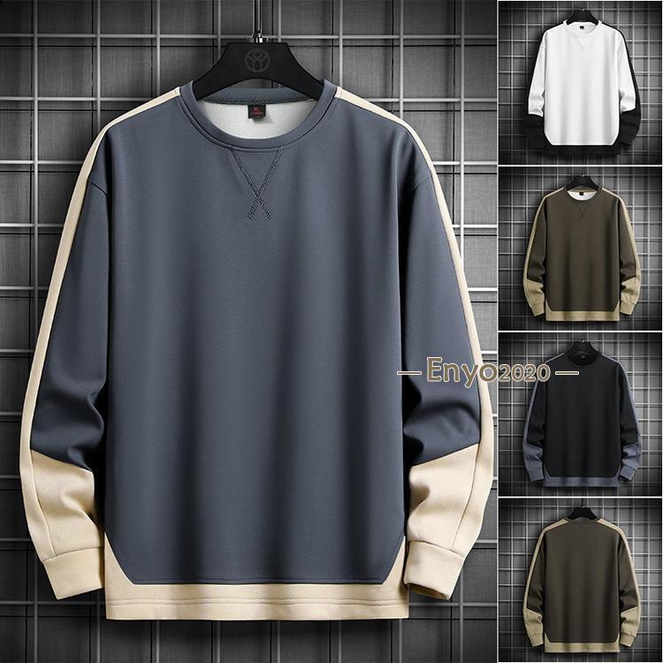 トレーナー きれいめ 秋物トレーナー 秋服 トップス クルーネック 切り替え 10代 20代 30代 メンズ