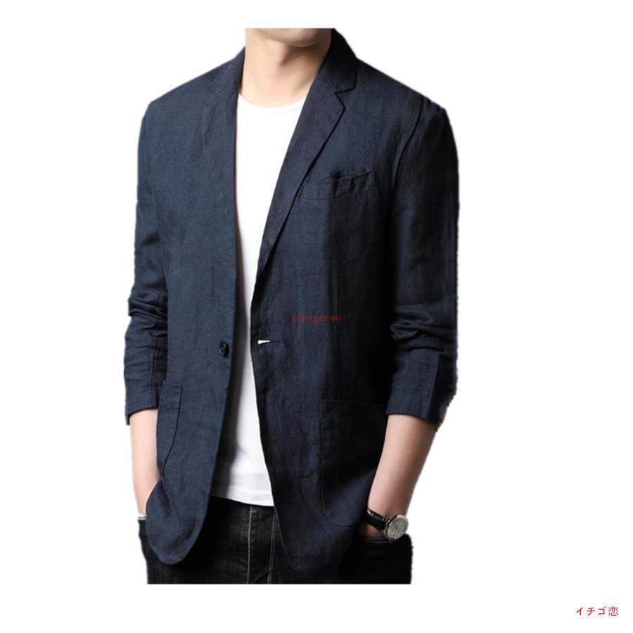 テーラードジャケット メンズ スーツジャケット 綿麻 ビジネスウェア サマージャケット ジャケット テーラード ビジネス 紳士 アウター 春服 サマー 秋服