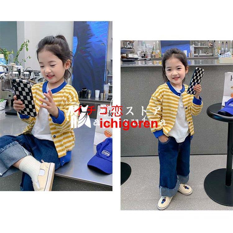 カーディガン キッズ 子供服 女の子 男の子 秋服 トップス 前開き カットソー アウ...