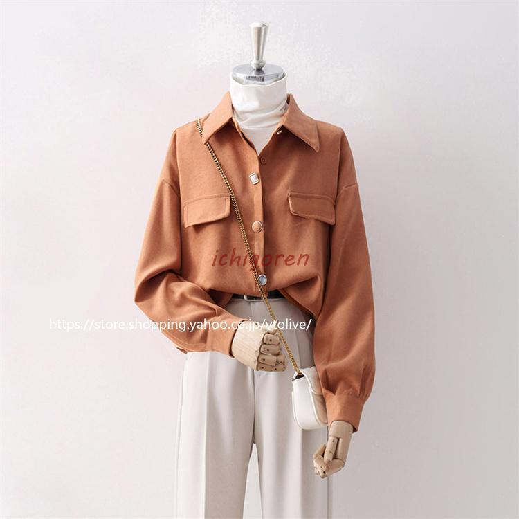 Tops - シャツ 秋 秋服 レディース トップス ブラウス 長袖 羽織り レイヤード 大きいサイズ ゆったり ライトアウター
