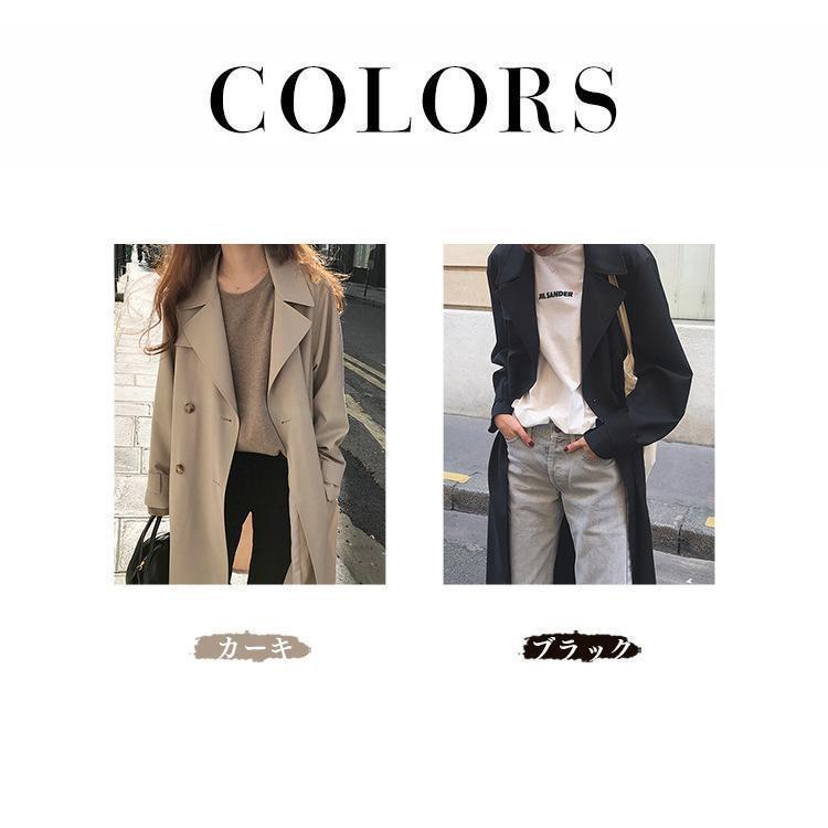スプリングコート トレンチコート レディース 秋服 春 ロング Aライン ベルト付き ...