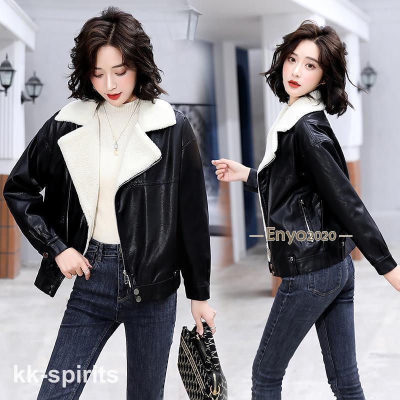 ライダースジャケット ジャケット PUレザー 秋服 ボアライダースジャケット 冬服 防寒 レディース 防風 裏ボア ダブルライダース アウター