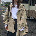 トレンチコート レディース スプリングコート 羽織り ジャケット 長袖 フロントボタン アウター ゆったり 上着 防風 秋 秋服 おしゃれ