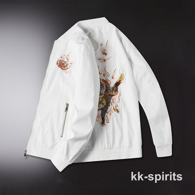 ジャケット メンズ 刺繍 フライトジャケット MA-1 龍 鶴 秋物 ジャンパー 秋服 ス...