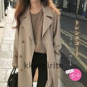 スプリングコート トレンチコート レディース 秋服 春 ロング Aライン ベルト付き オシャレ 着痩せ アウター 韓国風 通勤 オシャレ OL 20代 30代