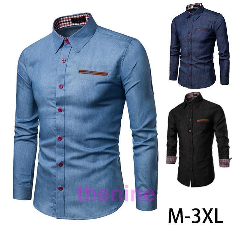 デニムシャツ メンズ 長袖 長袖シャツ ウエスタンシャツ ス ワークシャツ ミリタリー 秋服 スリム カジ..