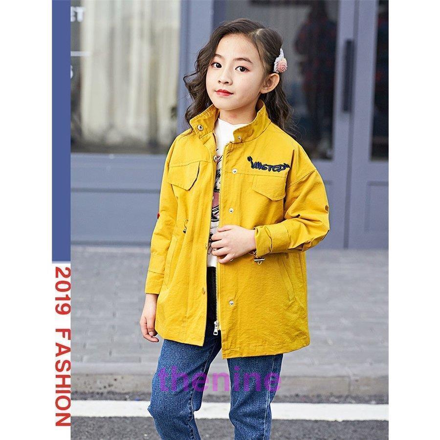 子供服 女の子 子供コート トレンチコート スプリングコート アウター 長袖 春秋 ...
