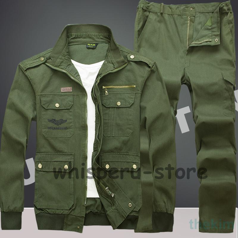 作業服 上下セット 長袖 作業着 ブルゾン パンツ メンズ レディース 春 秋 現場 工場 機能性 大きいサイズ アウトレット おしゃれ