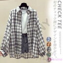秋新作 チェックシャツ レディース ブラウス シャツ ドロップショルダー チェック柄 長袖 UVカット 紫外線対策 オフィス 制服 事務服 通勤