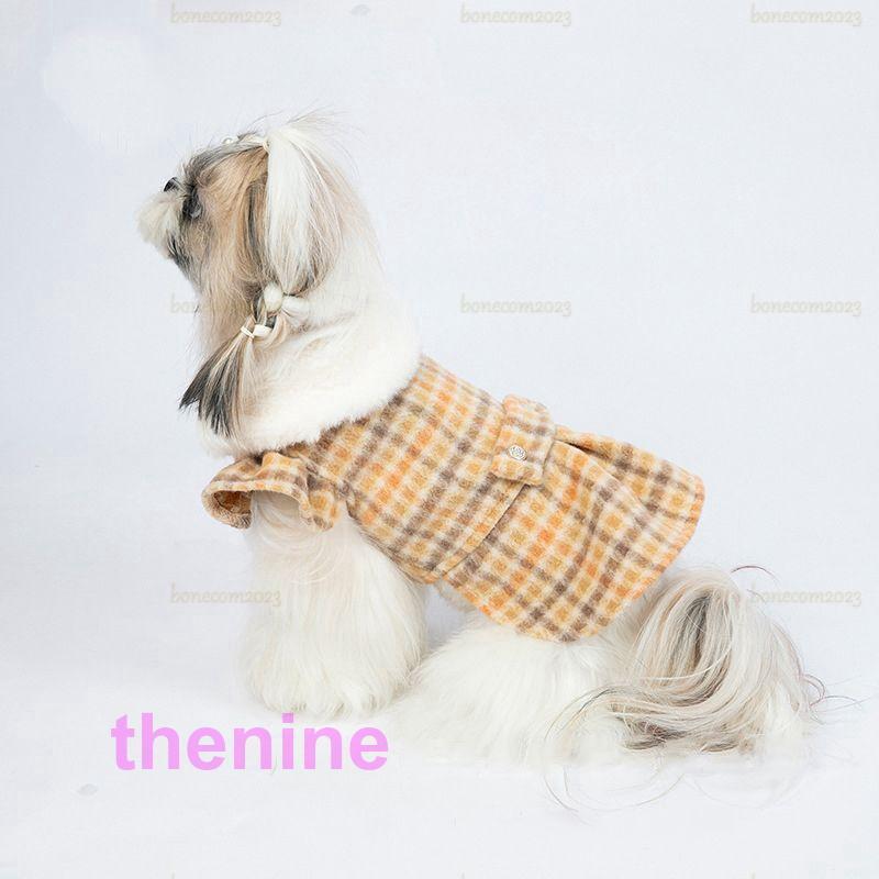 ペットウェア コート 犬服 猫服 犬用ウェア ドッグウェア 秋 冬 チェック柄 暖かい...