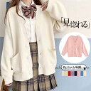 カーディガン ニット レディース スクール 夏 冷房対策 学生 通学 秋服 ゆったり ニットカーディガン 可愛い 長袖 セーター 体型カバー ショートニット 羽...