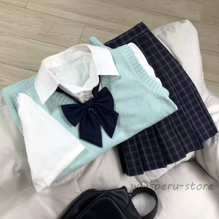 スクールベスト 秋 学生 S-3XL 制服 S-3XL 女子 高校生 中学生 秋服 春服 春 冬 ノ...