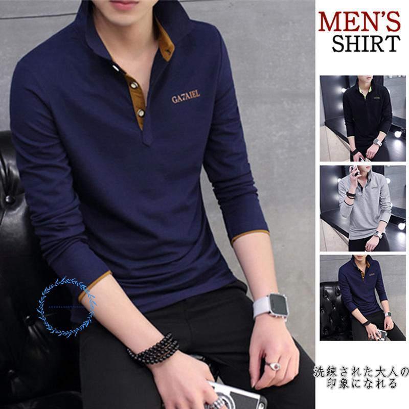 ポロシャツ メンズ シャツ 長袖ポロシャツ Tシャツ トップス ゴルフウェア 普段着 カジュアルシャツ ス..