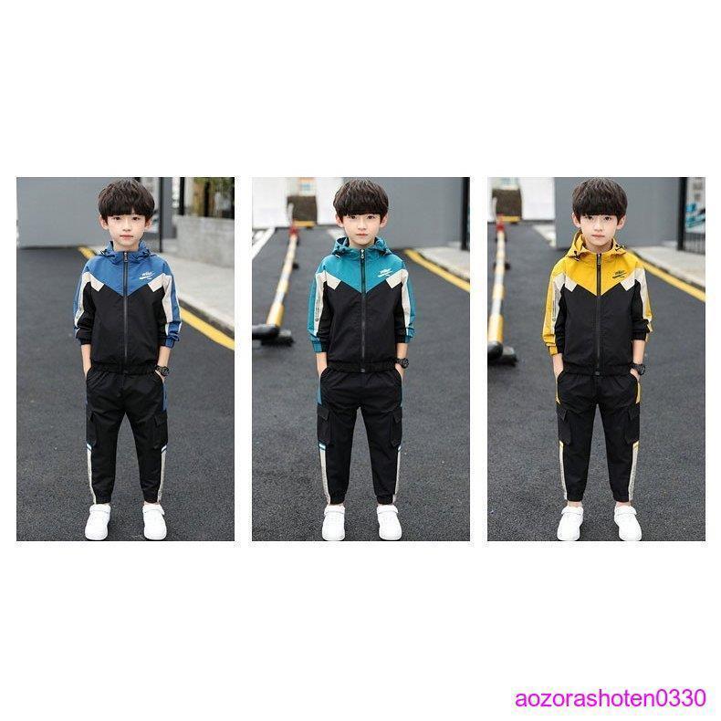 ジャージ キッズ 男子 上下 長袖 春秋 秋着 ジュニア 2点セット 子供服 セットアップ アウター 長ズボン トレーナー スポーツウェア 運動服 可愛い おしゃれ 3