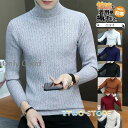 セーター メンズ 冬 ニット 長袖 ニットセーター ハイネック タートルネック ケーブル リブ プルオーバーニット 秋服 カーディガン 暖かい ニットソー 防寒