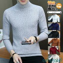 セーター メンズ 冬 ニット 長袖 ニットセーター ハイネック タートルネック ケーブル リブ プルオーバーニット 秋服 カーディガン 暖かい ニットソー 防寒