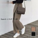 韓国 韓国ファッション 秋冬 秋 冬 AW シンプル カジュアル レディース らくちん ニット 大人 オフィス 秋服 巻きスカート ラップスカート 冬服
