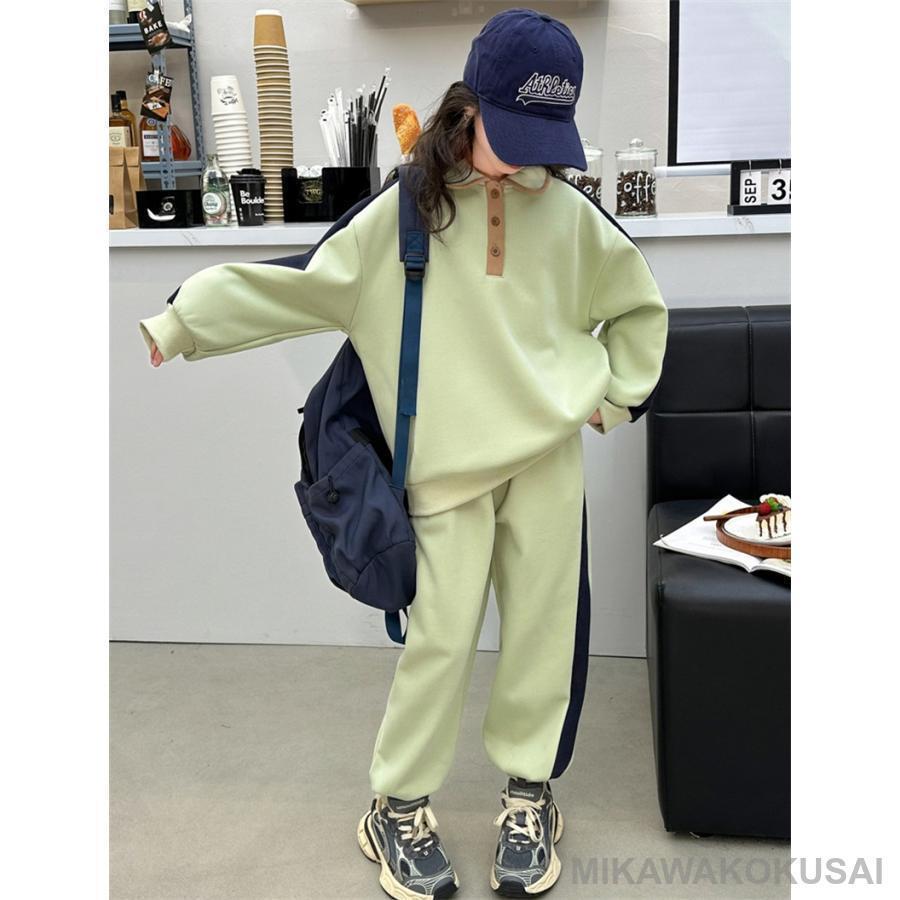 ジャージ 子供服 秋新作 長袖 パーカー セットアップ キッズ カジュアル 女の子 パ...