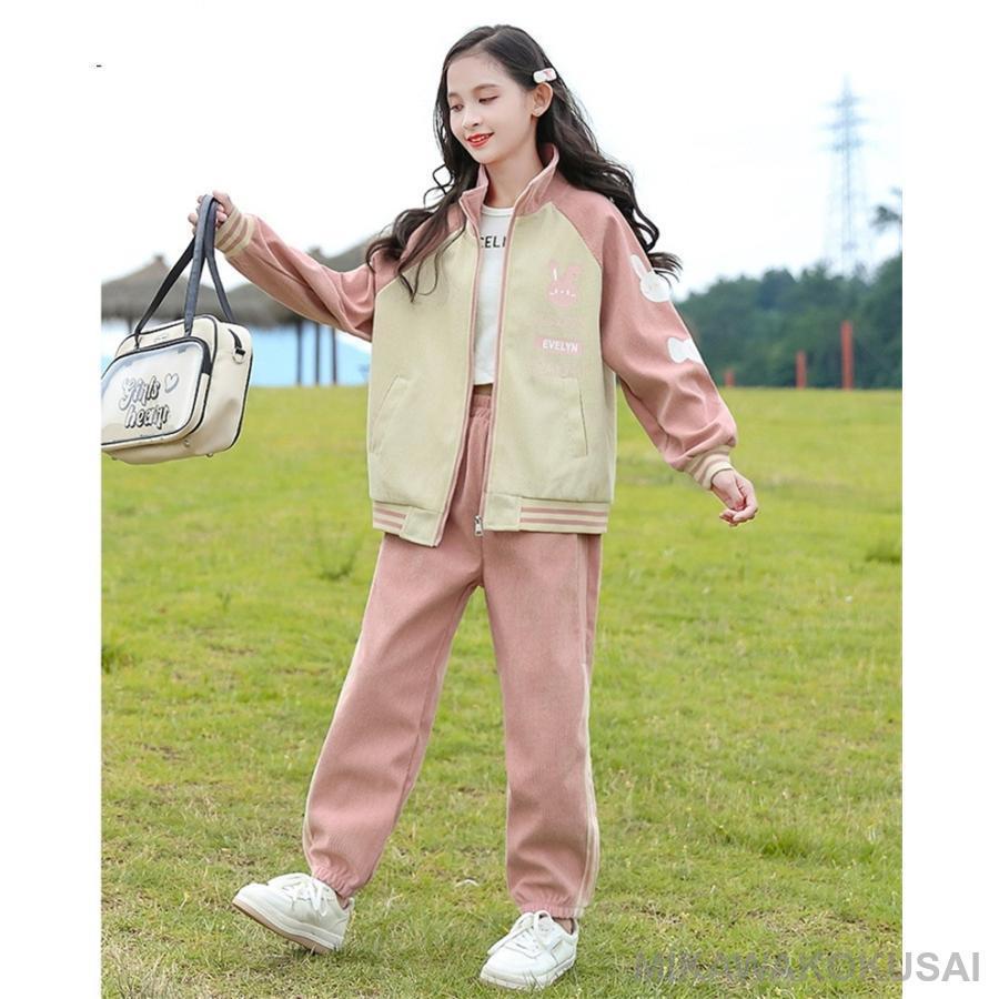 子供服 ジャージ おしゃれ パーカージャケット 女の子 上下セット スウェット キッ...