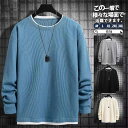 Tシャツ メンズ 長袖 秋 冬 トレーナー スウェット ビッグシルエット ゆったり 春 秋服 インナー スポーツ プルオーバー カジュアル