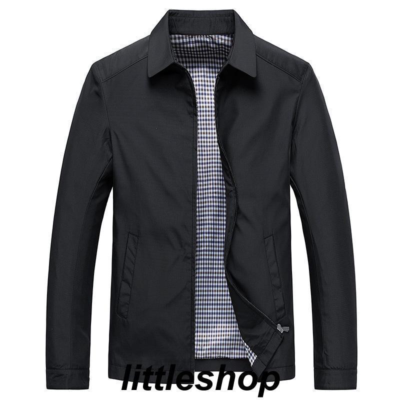 メンズ 無地 ジャケット 薄手 春 アウター ジャンパー 秋服 スイングトップ 紳士服 ジップジャケット 通勤 40代 50代ファッションサイズ M　L XL 2XL 3XL 4XL カラー カーキ ネイビー ブラック