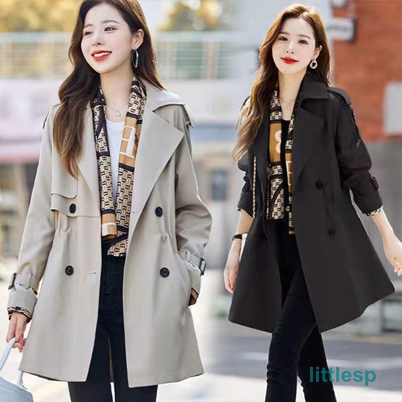 トレンチコート レディース スプリングコート ミドル丈 春服 春アウター 軽アウター お洒落 カジュアル シンプル 通勤 OL