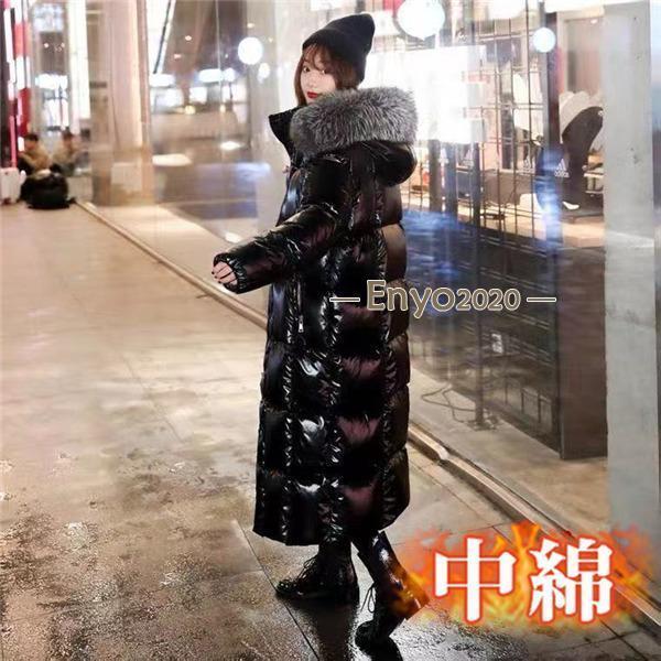 maruk shopのダウンコート ダウンジャケット レディース 羽毛 無地 艶 アウトドア 防寒 暖かい 厚手 上品 フード付き きれいめ ロング丈 ブルゾン 中綿｜アングル2