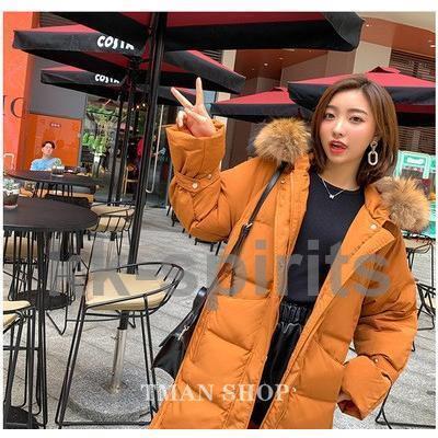 ダウンコート レディース コート ミディアム丈 アウター 立ち襟 ポケット付き 着痩せ チュニック ゆったり おしゃれ カジュアル 防寒 防風 冬服 厚手 暖かい 3