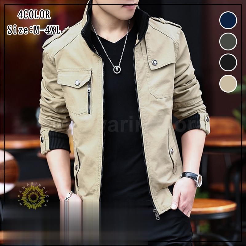 ミリタリージャケット メンズ ブルゾン 長袖 ジャケット カジュアル メンズ ジャケット リアルコンテンツ ファッション