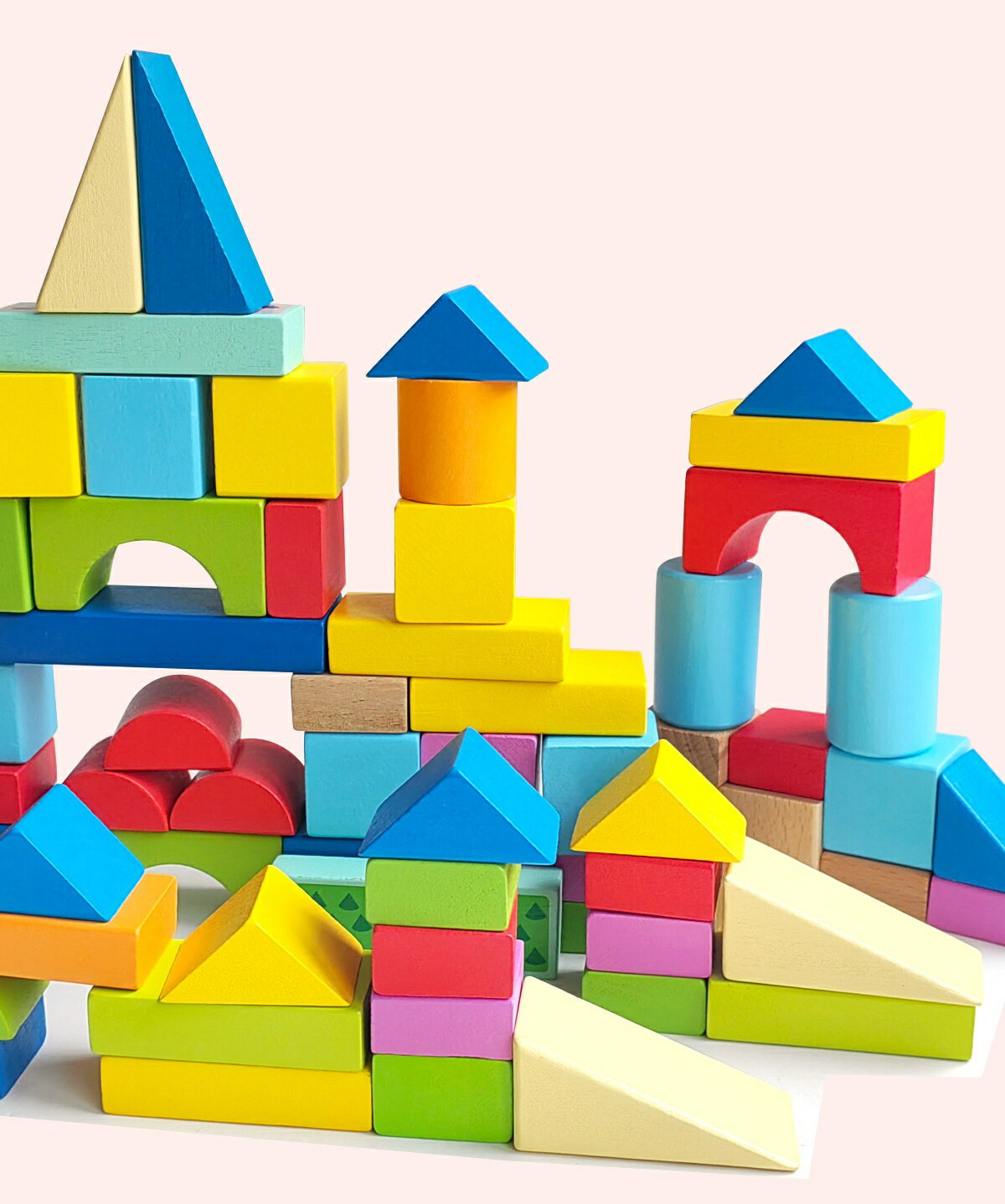 新商品 積み木100p 知育玩具 木のおもちゃ 2歳 誕生日 プレゼント 1歳 1歳半 2歳半 3歳 木製 赤ちゃん 男の子 女の子 ベビー トライコ レビュー特典