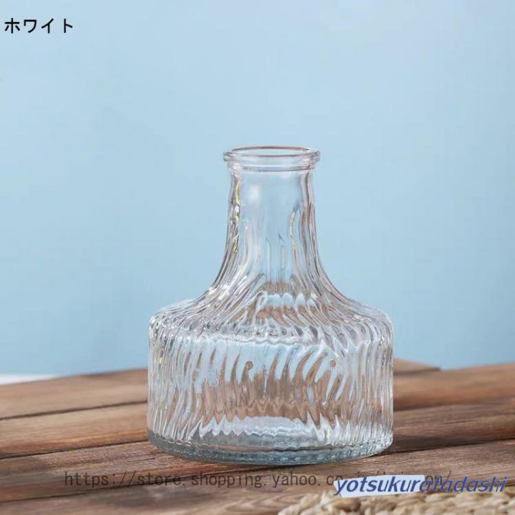 ガラスの花瓶 透明 花器 フラワーベース 一輪挿し ガラスベース ガラスボトル アレンジ インテリア 水栽培 生け花 造花 おしゃれ シンプル インテリア [2]
