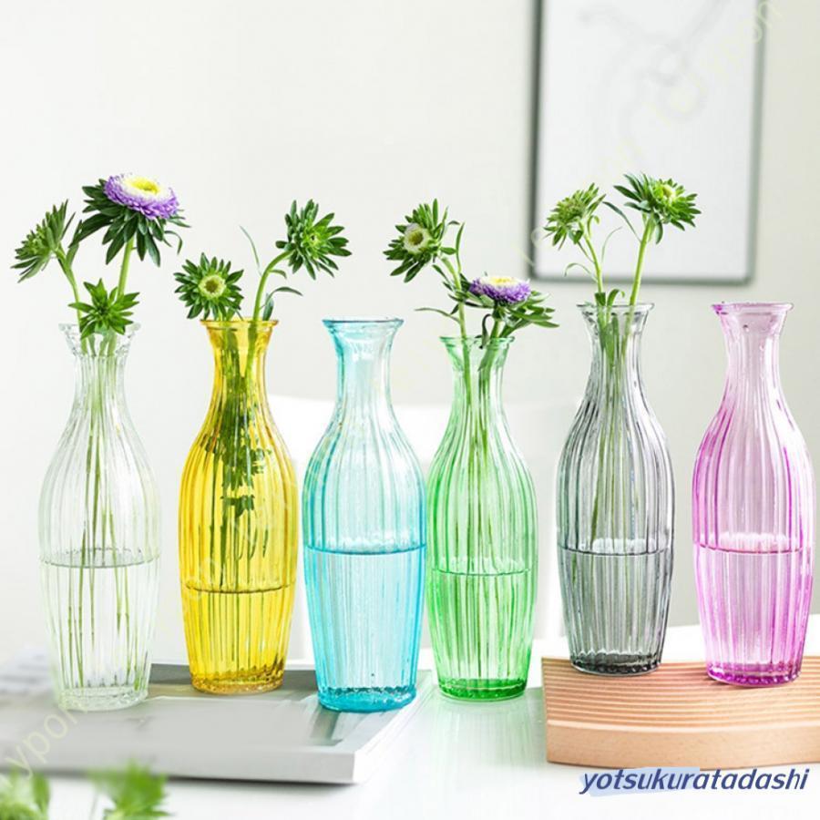 Rakuten - 花瓶 かびん クリア フラワーベース 一輪挿し 高さ22.5cm 花器 北欧 モダン 小さな口 シンプル おしゃれ インテリア フラワー 生け花 リビング 水栽培