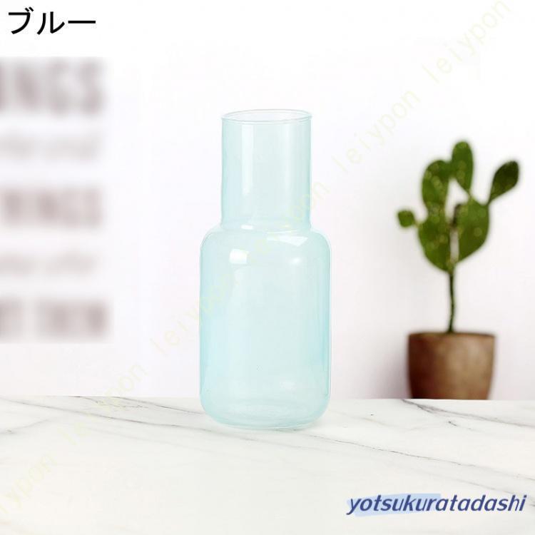 花瓶 ガラス 透明 花器 21cm フラワーベース ガラスベース ガラスボトル アレンジ インテリア 水栽培 生け花 造花 おしゃれ シンプル インテリア 北欧 大きな [2]